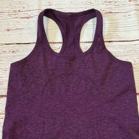 Lululemon Swiftly Tech Racerback in Black / Chilled Grape Sz 8 - Picture 5 of 11